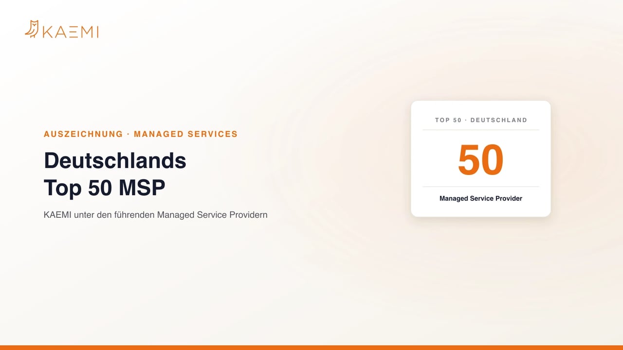 KAEMI unter Deutschlands Top 50 Managed Service Providern – Auszeichnung (KAEMI)
