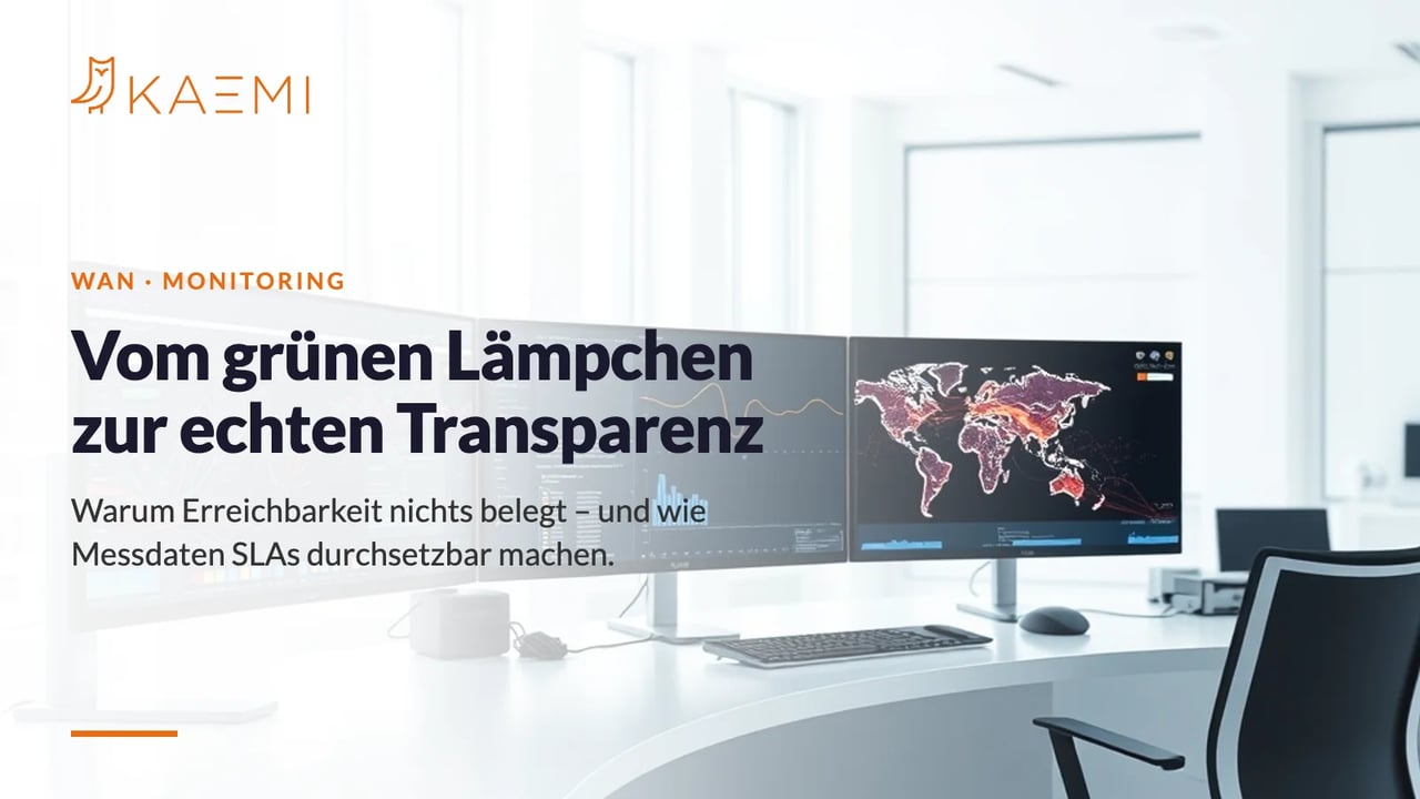 Helles Network Operations Center mit Monitoring-Dashboards – WAN-Monitoring: Vom grünen Lämpchen zur echten Transparenz