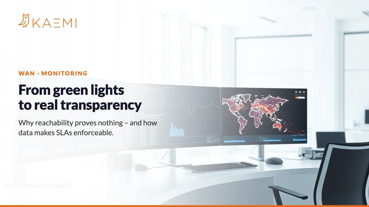 Bright network operations center – WAN monitoring: from green lights to real transparency