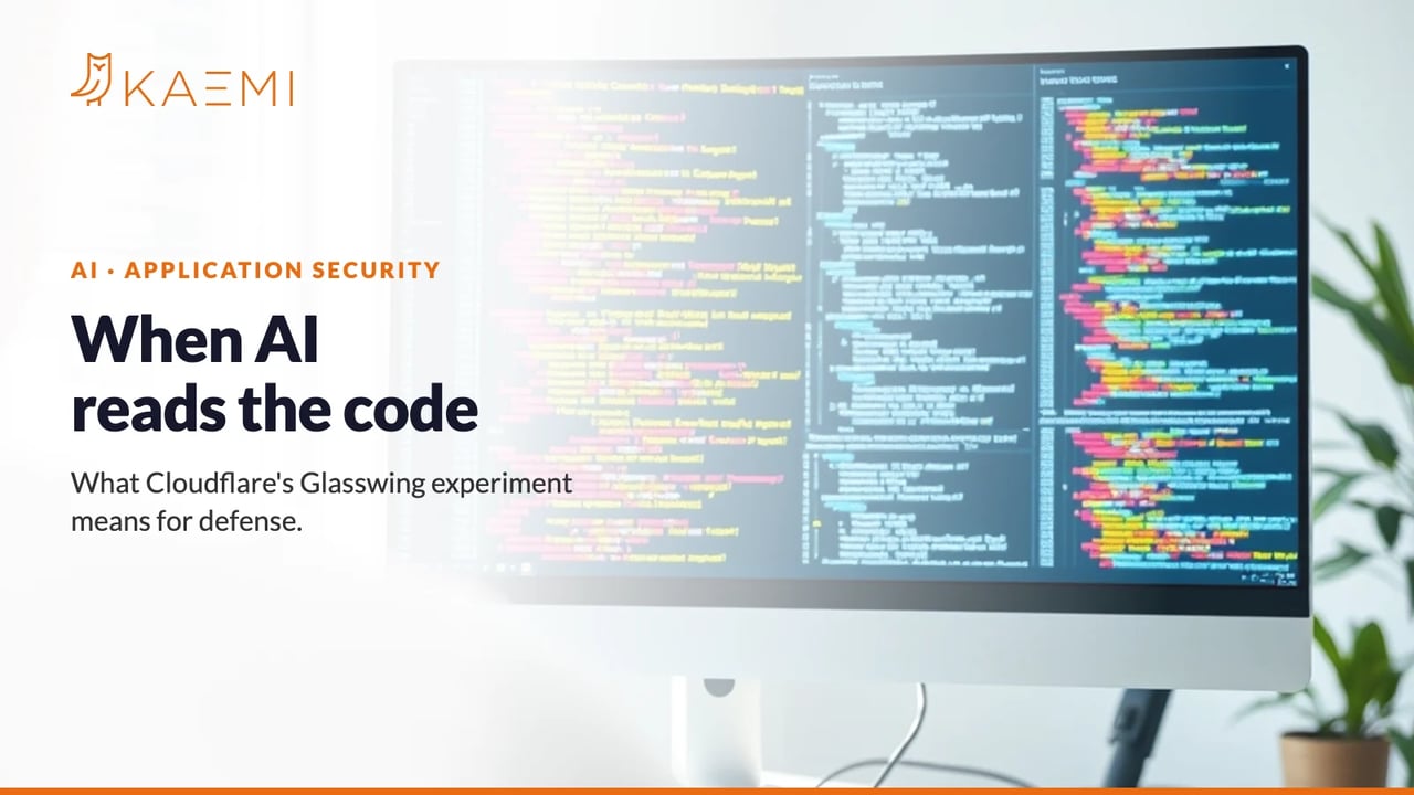 Bright workspace with code on a large monitor – When AI reads the code