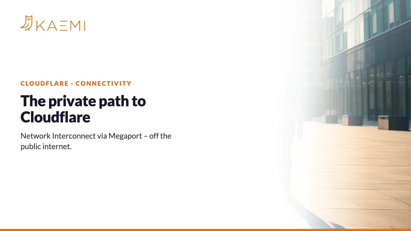 Cloudflare Network Interconnect via Megaport: The Private Path into the Cloudflare Network (KAEMI)