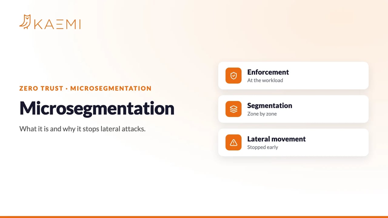 Microsegmentation: what it is and why it stops lateral attacks (KAEMI)
