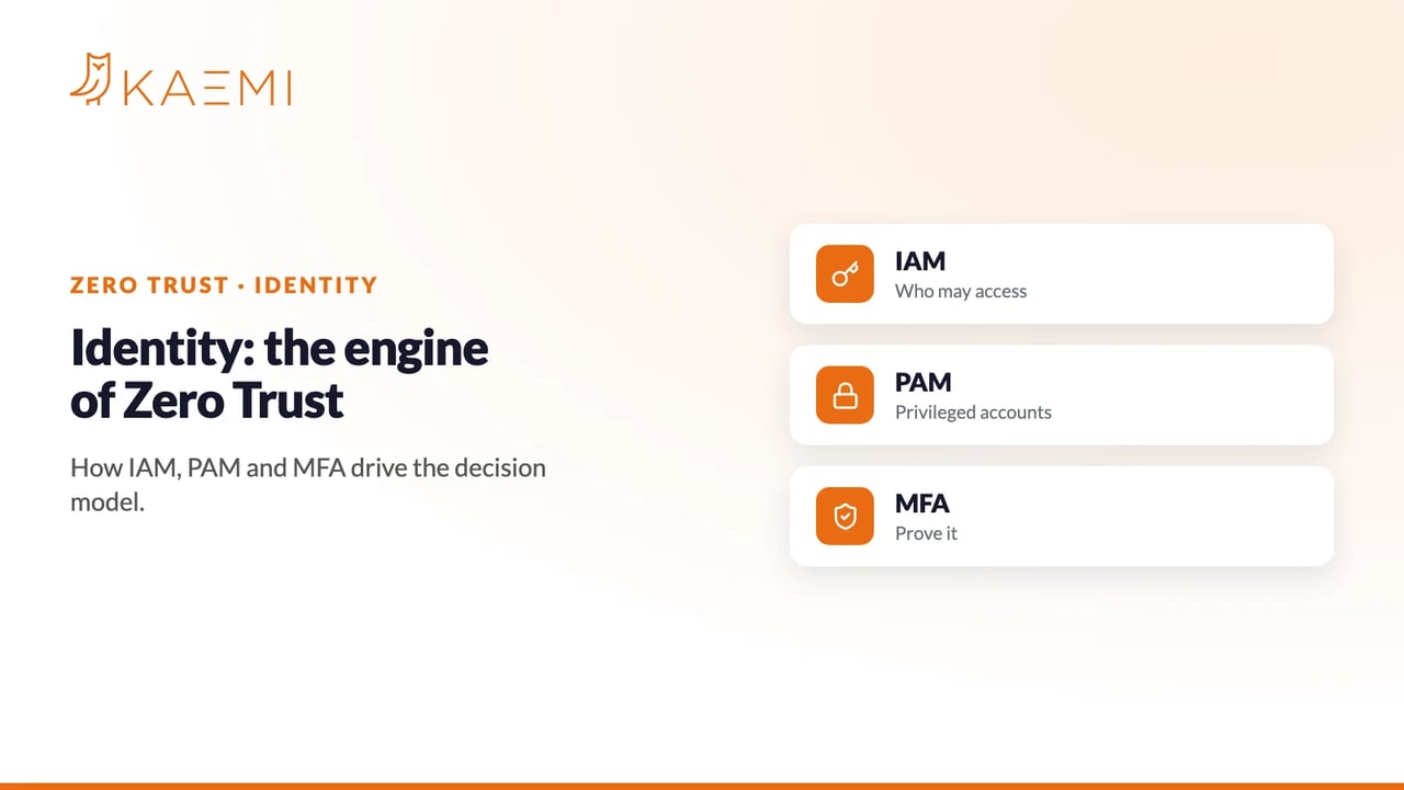 Why identity is the engine of Zero Trust (KAEMI)