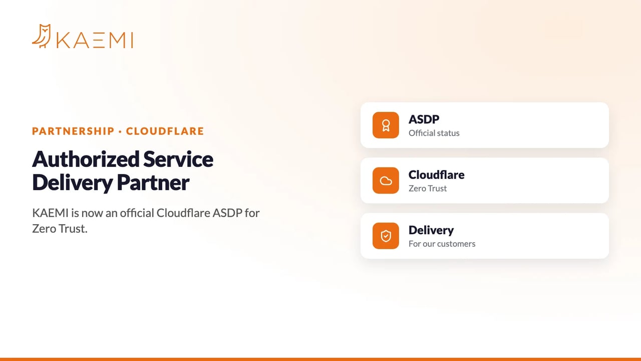 KAEMI achieves Cloudflare Authorized Service Delivery Partner status (KAEMI)