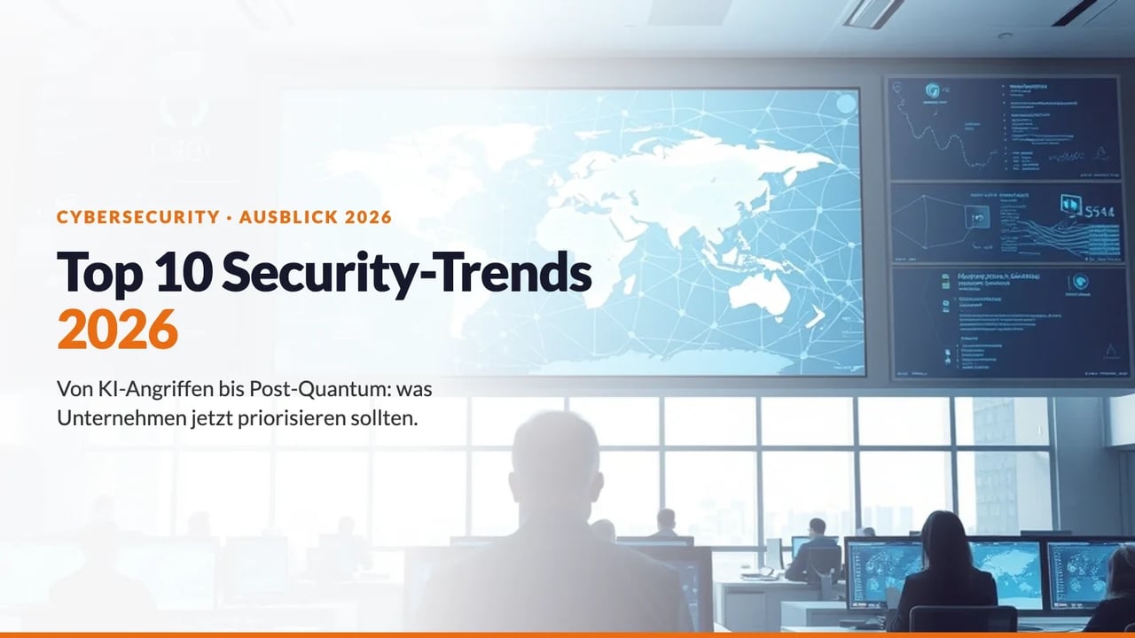 Security Operations Center mit Weltkarte – Top 10 Cybersecurity-Trends 2026
