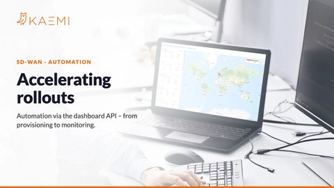 Laptop with SD-WAN monitoring dashboard – Accelerating SD-WAN rollouts