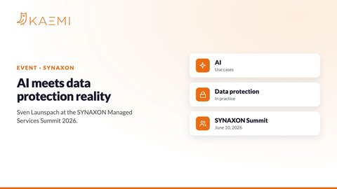 AI meets data protection reality: Sven Launspach speaks at the SYNAXON Managed Services Summit 2026 (KAEMI)