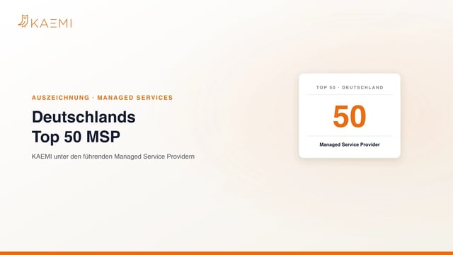 KAEMI unter Deutschlands Top 50 Managed Service Providern – Auszeichnung (KAEMI)