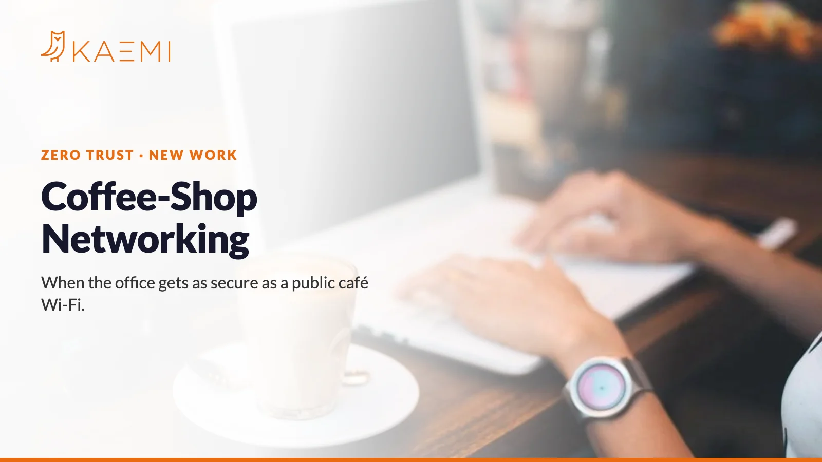 Hands at a laptop in a café – Coffee-Shop Networking