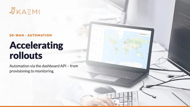 Laptop with SD-WAN monitoring dashboard – Accelerating SD-WAN rollouts
