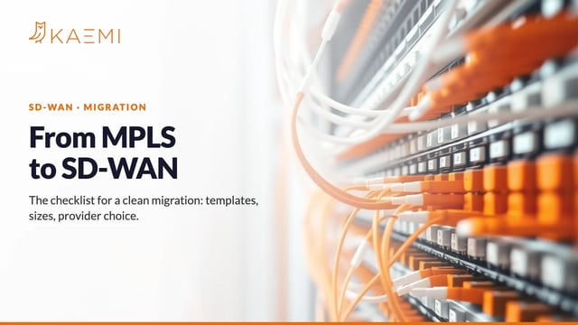 Fiber patch panel with orange cables – From MPLS to SD-WAN