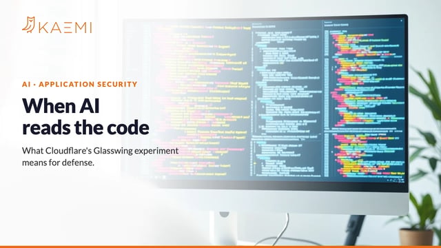 Bright workspace with code on a large monitor – When AI reads the code
